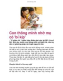 Con thông minh nhờ mẹ có 'bí kíp'