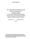 Master Thesis in Economics: Are Indian stock markets driven more by sentiment or fundamentals