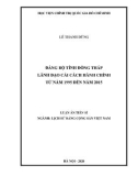 Luận án Tiến sĩ Lịch sử Đảng cộng sản Việt Nam: Đảng bộ tỉnh Đồng Tháp lãnh đạo cải cách hành chính từ năm 1995 đến năm 2015