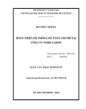 Luận văn Thạc sĩ Kinh tế: Hoàn thiện hệ thống kế toán chi phí tại Công ty TNHH Yahon