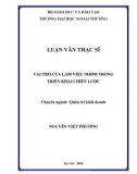 Luận văn Thạc sĩ Quản trị kinh doanh: Vai trò của làm việc nhóm trong triển khai chiến lược