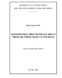 Luận án Tiến sĩ Kỹ thuật: Giải pháp phát hiện nhanh các HOT-IP trong hệ thống mạng và ứng dụng