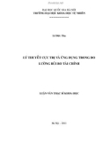 Luận văn Thạc sĩ Khoa học: Lý thuyết cực trị và ứng dụng trong đo lường rủi ro tài chính