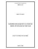 Luận văn Thạc sĩ Luật học: Tạm đình chỉ giải quyết vụ án dân sự trong tố tụng dân sự Việt Nam