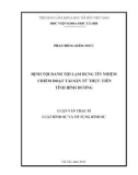 Luận văn Thạc sĩ Luật hình sự và Tố tụng hình sự: Định tội danh tội lạm dụng tín nhiệm chiếm đoạt tài sản từ thực tiễn tỉnh Bình Dương