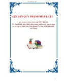 VĂN BẢN QUY PHẠM PHÁP LUẬTSố: 02/2012/QĐ-UBND QUYẾT ĐỊNH V/v ban hành Quy định chức năng, nhiệm vụ, quyền hạn và cơ cấu tổ chức của Văn phòng Ủy ban nhân dân tỉnh An Giang