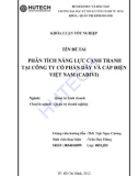 Luận văn:Phân tích năng lực cạnh tranh tại công ty cổ phần dây và cáp điện Việt Nam (CADIVI)