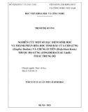 Tóm tắt luận án Tiến sĩ Sinh học: Nghiên cứu một số đặc điểm sinh học và thành phần hóa học tinh dầu của chi Gừng (Zingiber Boehm.) và chi Ngải tiên (Hedychium Koen.) thuộc họ Gừng (Zingiberaceae Lindl.) ở Bắc Trung Bộ