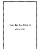 Nuôi Tép Bạc Bông có được phép