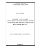 Luận án Tiến sĩ Khoa học Giáo dục: Phát triển năng lực tự học và năng lực vận dụng kiến thức cho sinh viên các trường Đại học Nông Lâm thông qua học phần Hóa học phân tích