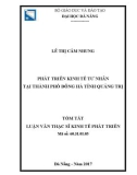 Tóm tắt Luận văn Thạc sĩ Kinh tế phát triển: Phát triển kinh tế tư nhân trên địa bàn thành phố Đông Hà, tỉnh Quảng Trị