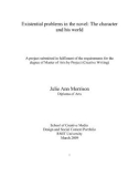 Master's thesis of Arts: Existential problems in the novel: The character and his world