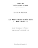 Luận văn Thạc sĩ Toán học: Mặt Weingarten tuyến tính Elliptic trong R3