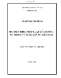 Luận văn Thạc sĩ Luật học: Đại diện theo pháp luật của đương sự trong tố tụng dân sự Việt Nam