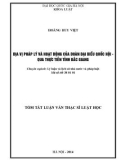 Tóm tắt luận văn Thạc sĩ Luật học: Địa vị pháp lý và hoạt động của đoàn đại biểu Quốc hội qua thực tiễn tỉnh Bắc Giang