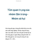 Tầm quan trọng của nhóm Côn trùng Nhóm có hại