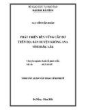 Tóm tắt Luận văn Thạc sĩ Kinh tế: Phát triển bền vững cây bơ trên địa bàn huyện Krông Ana, tỉnh Đắk Lắk