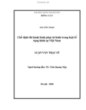 Luận văn Thạc sĩ Luật học: Chế định thi hành hình phạt tử hình trong luật tố tụng hình sự Việt Nam