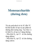 Monosaccharide (đường đơn)