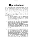 Học môn toán