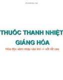 Bài giảng Thuốc thanh nhiệt giáng hỏa