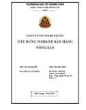 Luận văn tốt nghiệp Công nghệ thông tin: Xây dựng website bán hàng nông sản