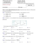Đề thi giữa học kì 1 môn Toán lớp 12 năm 2024-2025 có đáp án - Trường THPT Trung An, Cần Thơ