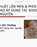 KỸ THUẬT LÊN MEN & PHƠI SẤY CA CAO ÁP DỤNG TẠI WASI VÀ TÂY NGUYÊN