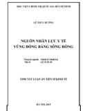 Tóm tắt Luận án Tiến sĩ Kinh tế: Nguồn nhân lực y tế vùng đồng bằng sông Hồng