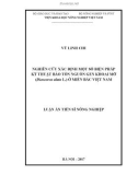 Luận án tiến sĩ Nông nghiệp: Nghiên cứu xác định một số biện pháp kỹ thuật bảo tồn nguồn gen khoai mỡ (Dioscorea alata L.) ở miền Bắc Việt Nam