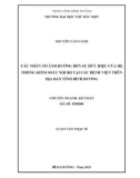 Luận văn Thạc sĩ Kế toán: Các nhân tố ảnh hưởng đến sự hữu hiệu của hệ thống kiểm soát nội bộ tại các Bệnh viện trên địa bàn Tỉnh Bình Dương