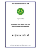 Luận án tiến sĩ Kinh tế: Phát triển nuôi trồng thủy sản vùng ven biển tỉnh Thanh Hóa