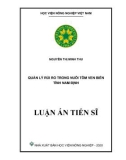 Luận án Tiến sĩ Nông nghiệp: Quản lý rủi ro trong nuôi tôm ven biển tỉnh Nam Định