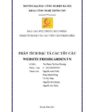 Báo cáo bài tập lớn Phân tích đặc tả các yêu cầu phần mềm: Phân tích đặc tả các yêu cầu website freshgarden.vn