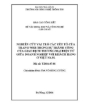 Đề tài khoa học và công nghệ cấp cơ sở: Nghiên cứu vai trò các yếu tố của trang web trong sự thành công của giao dịch thương mại điện tử giữa doanh nghiệp với khách hàng ở Việt Nam