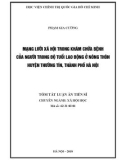 Tóm tắt Luận án tiến sĩ Xã hội học: Mạng lưới xã hội trong khám chữa bệnh của người trong độ tuổi lao động ở nông thôn huyện Thường Tín, thành phố Hà Nội