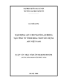 Luận văn Thạc sĩ Quản trị kinh doanh: Tạo động lực cho người lao động tại Công ty TNHH hóa chất xây dựng APT Việt Nam