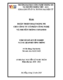 Tóm tắt Đồ án tốt nghiệp Quan hệ công chúng: Hoàn thiện hoạt động PR cho Công ty Cổ phần Truyền thông và Công nghệ Conando