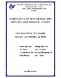 Tóm tắt Đồ án tốt nghiệp Lập trình máy tính: Nghiên cứu và xây dựng diễn đàn kiến thức công nghệ thông tin – ITnews