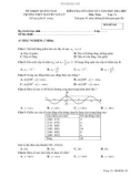 Đề thi giữa học kì 1 môn Toán lớp 11 năm 2024-2025 - Trường THPT Nguyễn Văn Cừ, Quảng Nam