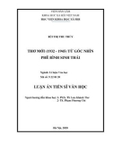 Luận án Tiến sĩ Văn học: Thơ mới (1932 - 1945) từ góc nhìn phê bình sinh thái