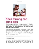 Khen thưởng con đúng điệu