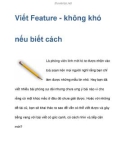 Viết Feature - không khó