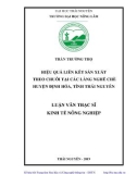 Luận văn Thạc sĩ Kinh tế nông nghiệp: Hiệu quả liên kết sản xuất theo chuỗi tại các làng nghề chè huyện Định Hóa, tỉnh Thái Nguyên