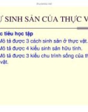 Bài giảng Sự sinh sản của thực vật (11 trang)