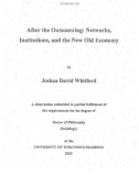 Research  After the Outsourcing: Networks, Institutions, and the New Old Economy  