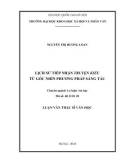 Luận văn Thạc sĩ Văn học: Lịch sử tiếp nhận Truyện Kiều từ góc nhìn phương pháp sáng tác