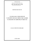 Luận án Tiến sĩ Văn hóa học: Vận dụng quan niệm thẩm mĩ và tri thức dân gian trong việc làm đẹp và chăm sóc sức khỏe phụ nữ hiện nay