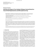 Báo cáo hóa học:   Research Article Interface for Barge-in Free Spoken Dialogue System Based on Sound Field Reproduction and Microphone Array