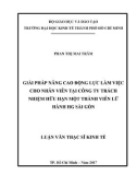 Luận văn Thạc sĩ Kinh tế: Giải pháp nâng cao động lực làm việc cho nhân viên tại Công ty TNHH MTV Lữ hành HG Sài Gòn